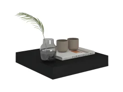Prateleira| Prateleiras de parede suspensas 4 pcs 23x23,5x3,8cm MDF PT926292 Preto