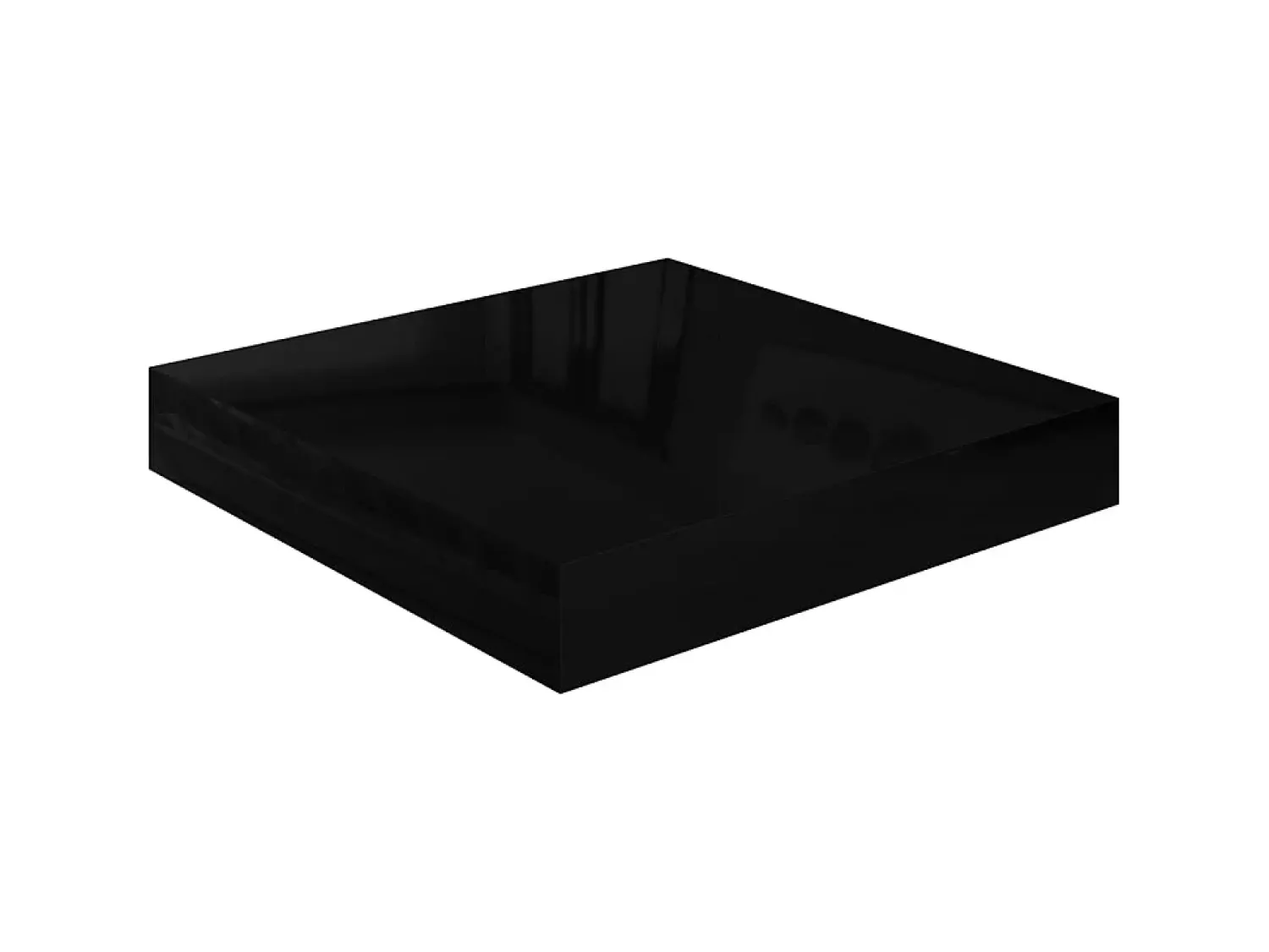 Outlet Prateleiras de parede suspensas 4 pcs 23x23,5x3,8cm MDF PT371420 Preto