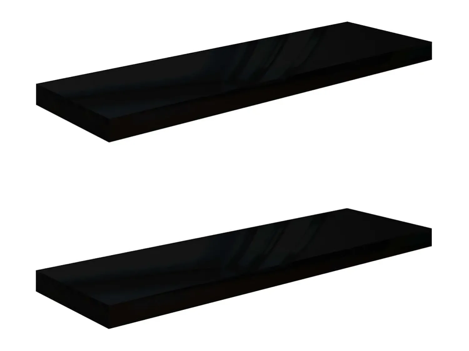 Prateleiras de parede suspensas 2 pcs 80x23,5x3,8cm MDF PT561874^ Prateleira
