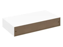 New vidaxl Prateleiras de parede suspensas com gavetas 2 pcs 48 cm Branco