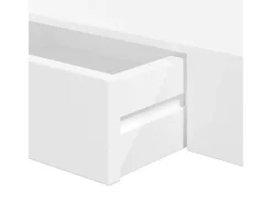 New vidaxl Prateleiras de parede suspensas com gavetas 2 pcs 48 cm Branco