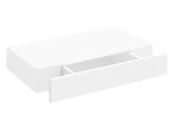 New vidaxl Prateleiras de parede suspensas com gavetas 2 pcs 48 cm Branco