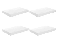 Prateleira|vidaxl Prateleiras de parede suspensas 4 pcs 40x23x3,8cm MDF Branco
