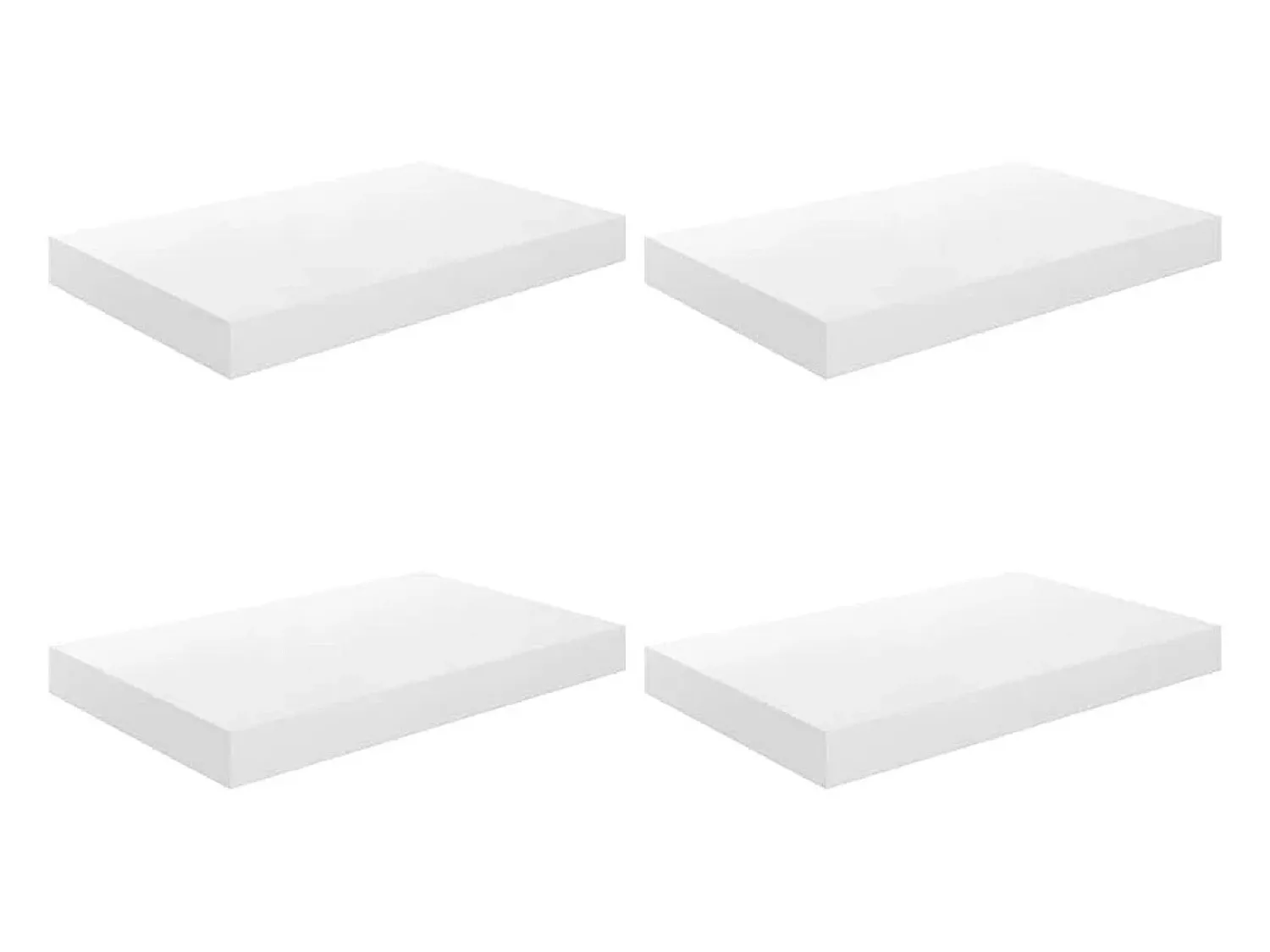 Prateleira|vidaxl Prateleiras de parede suspensas 4 pcs 40x23x3,8cm MDF Branco