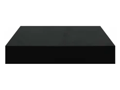 vidaxl Prateleiras de parede suspensas 4 pcs 23x23,5x3,8cm MDF Preto