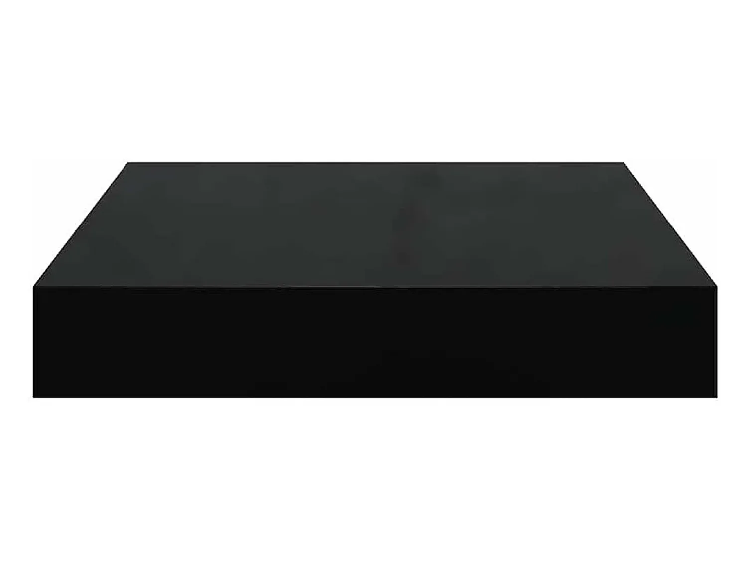 vidaxl Prateleiras de parede suspensas 4 pcs 23x23,5x3,8cm MDF Preto