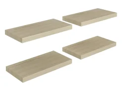 Prateleiras de parede suspensas 4 pcs 50x23x3,8cm MDF carvalho PT961898^ Prateleira