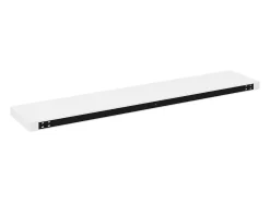 New vidaxl Prateleiras de parede suspensas 2 pcs 120x23,5x3,8cm MDF Branco