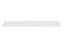 New vidaxl Prateleiras de parede suspensas 2 pcs 120x23,5x3,8cm MDF Branco