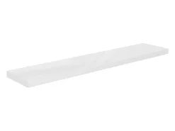 New vidaxl Prateleiras de parede suspensas 2 pcs 120x23,5x3,8cm MDF Branco
