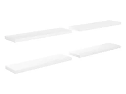Prateleiras de parede suspensas 4 pcs 90x23,5x3,8cm MDF PT765345^ Prateleira