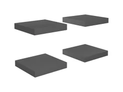 Outlet Prateleiras de parede suspensas 4 pcs 23x23,5x3,8cm MDF cinza PT529708 Cinzento