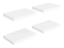 Prateleira* Prateleiras de parede suspensas 4 pcs 40x23x3,8cm MDF PT633906 Branco
