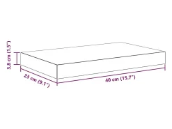 Prateleira|vidaxl Prateleiras de parede suspensas 4 pcs 40x23x3,8cm MDF cinza Cinzento