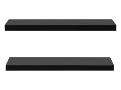 Prateleira| Prateleiras de parede suspensas 2 pcs 100x20x3,8 cm PT828755 Preto