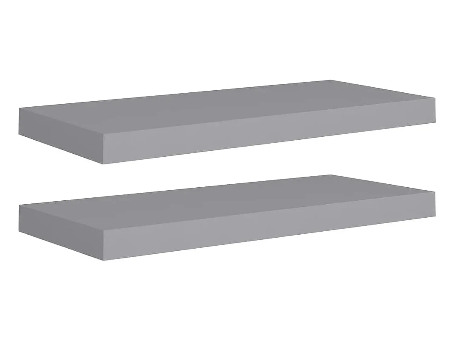 Prateleira| Prateleiras de parede suspensas 2 pcs 60x23,5x3,8cm MDF cinza PT557712 Cinzento