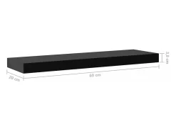 vidaxl Prateleiras de parede suspensas 2 pcs 60x20x3,8 cm^ Prateleira