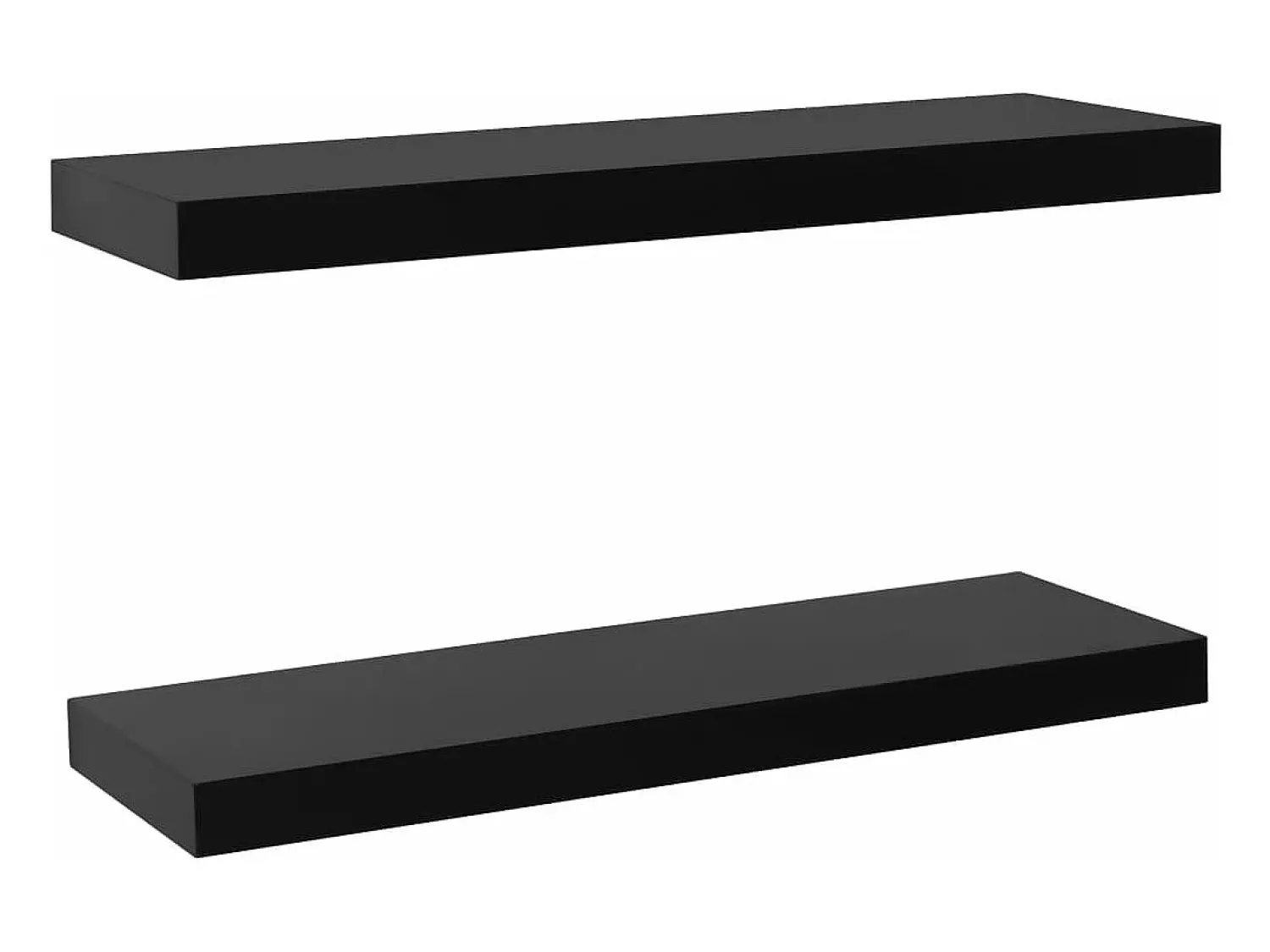vidaxl Prateleiras de parede suspensas 2 pcs 60x20x3,8 cm^ Prateleira