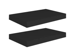 Prateleiras de parede suspensas 2 pcs 40x23x3,8cm MDF PT127195^ Prateleira