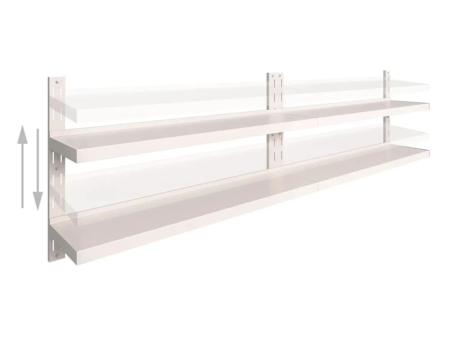 Prateleiras de parede suspensas 2 pcs 300x30 cm aço inoxidável PT103157^ Prateleira