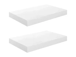 Best Prateleiras de parede suspensas 2 pcs 40x23x3,8cm MDF PT438275 Branco