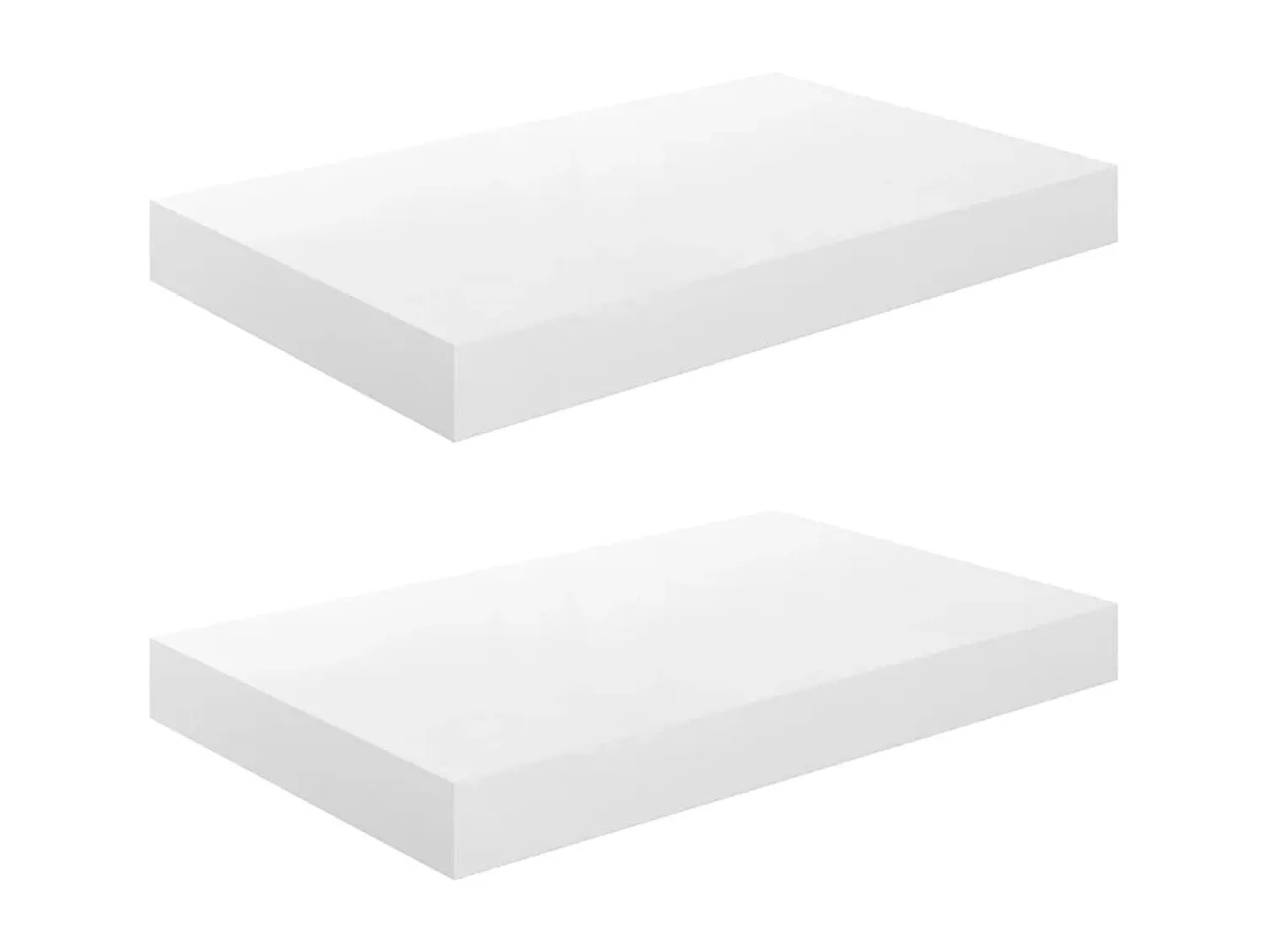 Best Prateleiras de parede suspensas 2 pcs 40x23x3,8cm MDF PT438275 Branco