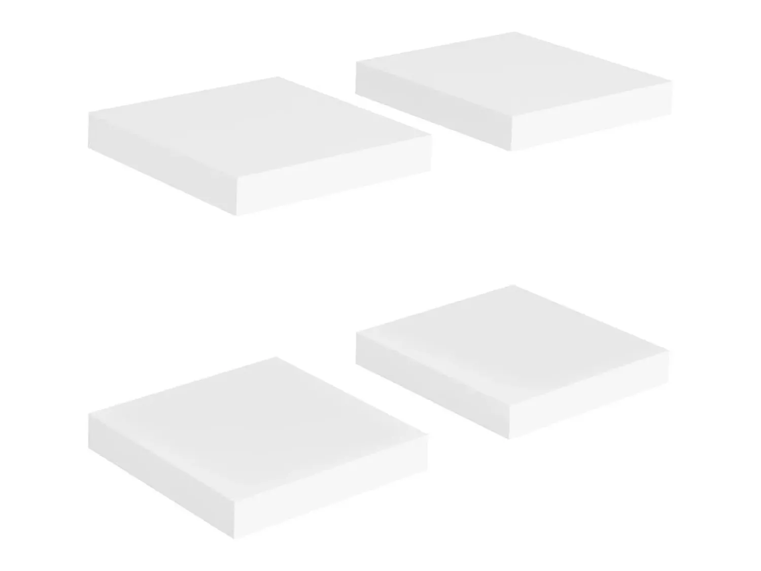 Prateleiras de parede suspensas 4 pcs 23x23,5x3,8cm MDF PT455758^ Prateleira