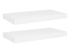 Sale Prateleiras de parede suspensas 2 pcs 50x23x3,8cm MDF PT778861 Branco