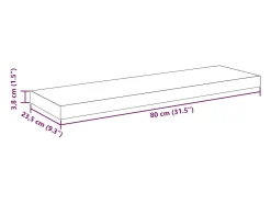Prateleira|vidaxl Prateleiras de parede suspensas 4 pcs 80x23,5x3,8cm MDF cinza Cinzento