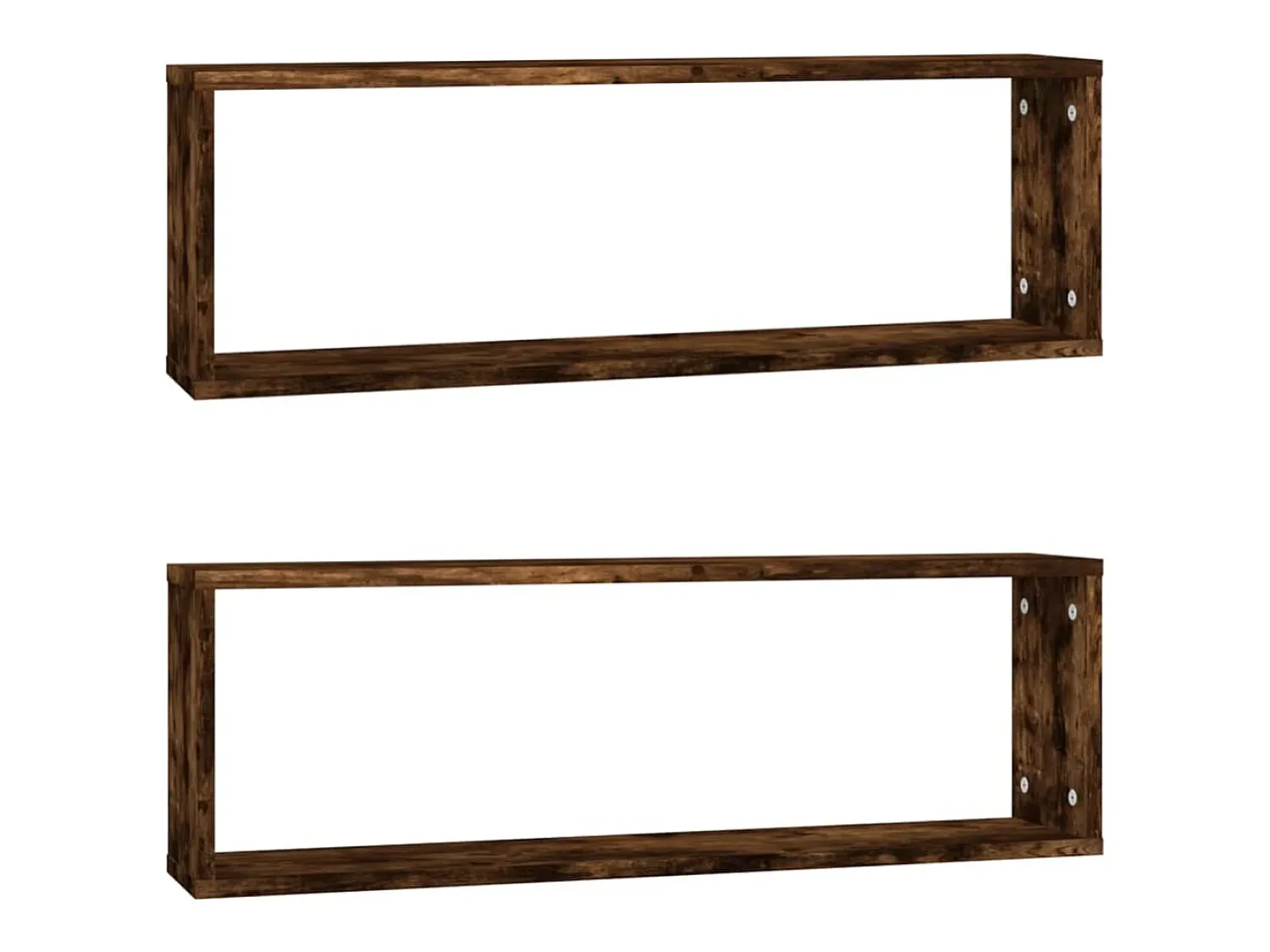 Online Prateleiras em cubo 2 pcs derivados de madeira carvalho fumado PT677792 Castanho