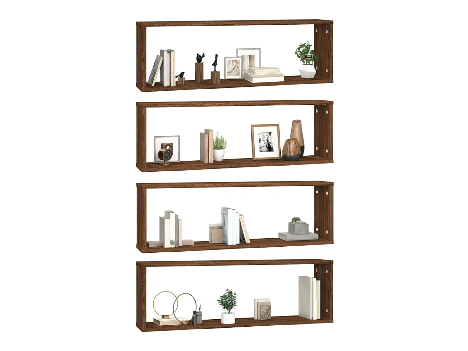 Prateleiras em cubo 4pcs derivados de madeira carvalho PT902775^ Prateleira