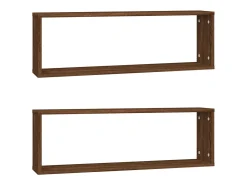 Discount Prateleiras em cubo 2pcs derivados de madeira carvalho PT945671 Castanho