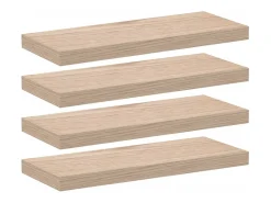 Prateleira*vidaxl Prateleiras flutuantes 4 pcs 60x23,5x4 cm derivados de madeira Castanho