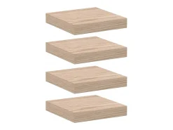 vidaxl Prateleiras flutuantes 4 pcs 23x23,5x4 cm derivados de madeira^ Prateleira