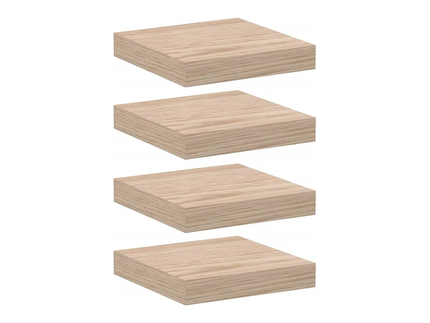 vidaxl Prateleiras flutuantes 4 pcs 23x23,5x4 cm derivados de madeira^ Prateleira