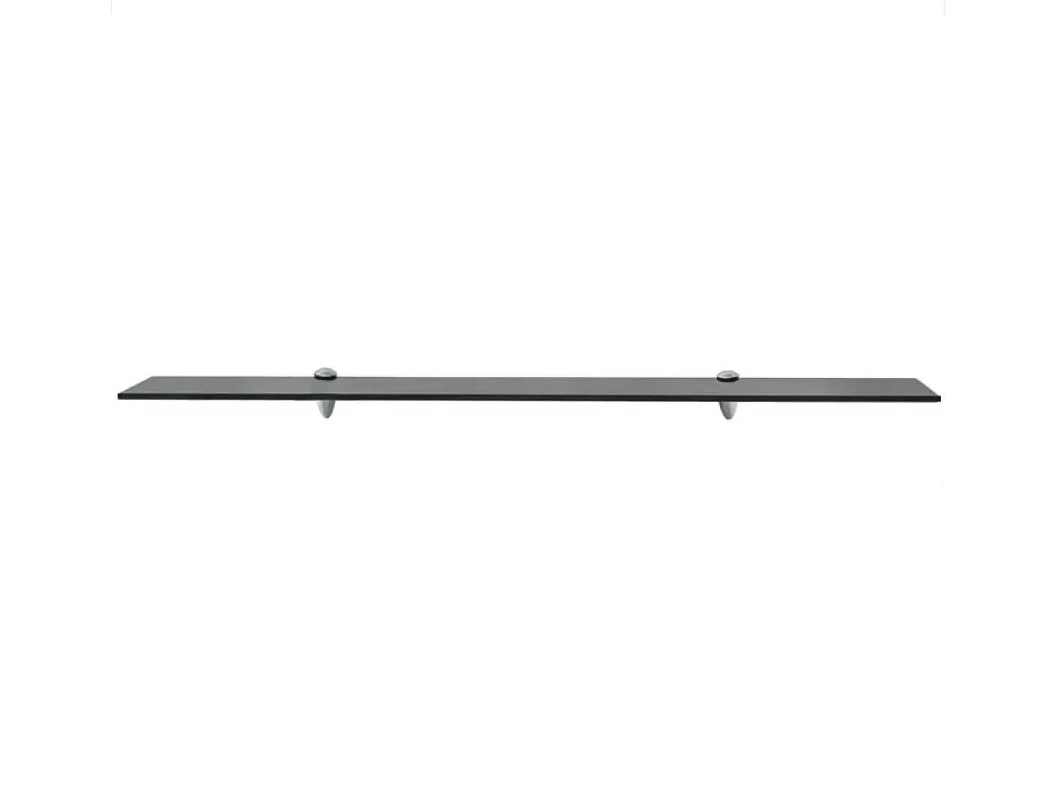 Prateleira* Prateleiras flutuantes 2 pcs vidro 100x10 cm 8 mm PT663089 Preto