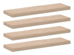 Prateleira|vidaxl Prateleiras flutuantes 4 pcs 80x23,5x4 cm derivados de madeira Castanho