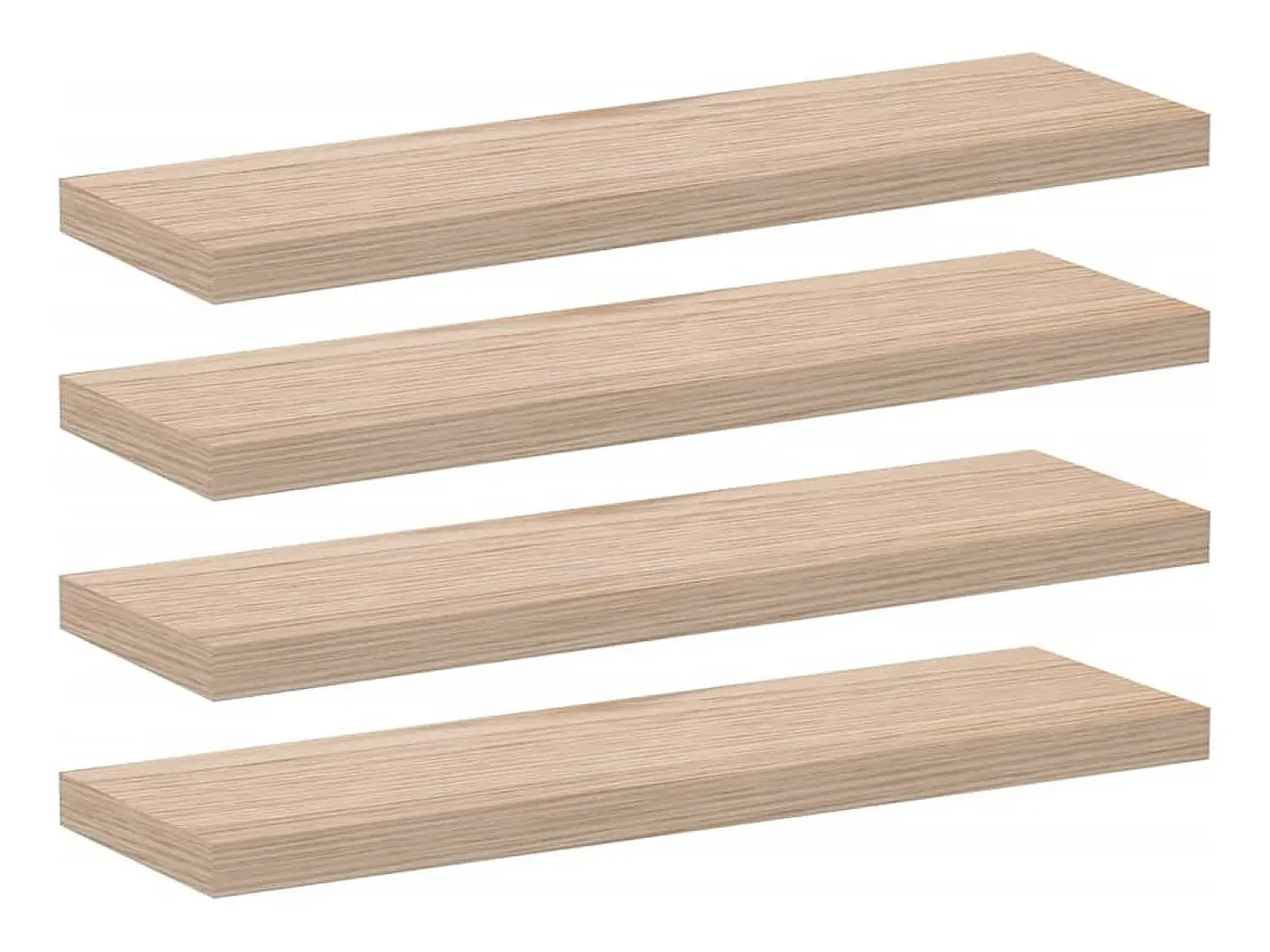 Prateleira|vidaxl Prateleiras flutuantes 4 pcs 80x23,5x4 cm derivados de madeira Castanho