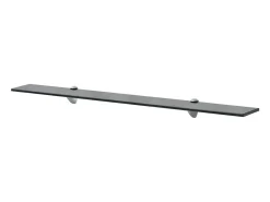 Prateleira| Prateleiras flutuantes 2 pcs vidro 90x20 cm 8 mm PT853976 Preto