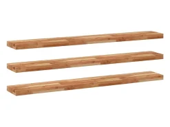 Prateleiras flutuantes 3 pcs acácia maciça c/ acabamento a óleo PT147376 Castanho
