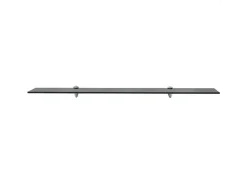 Best Prateleiras flutuantes 2 pcs vidro 100x20 cm 8 mm PT388012 Preto