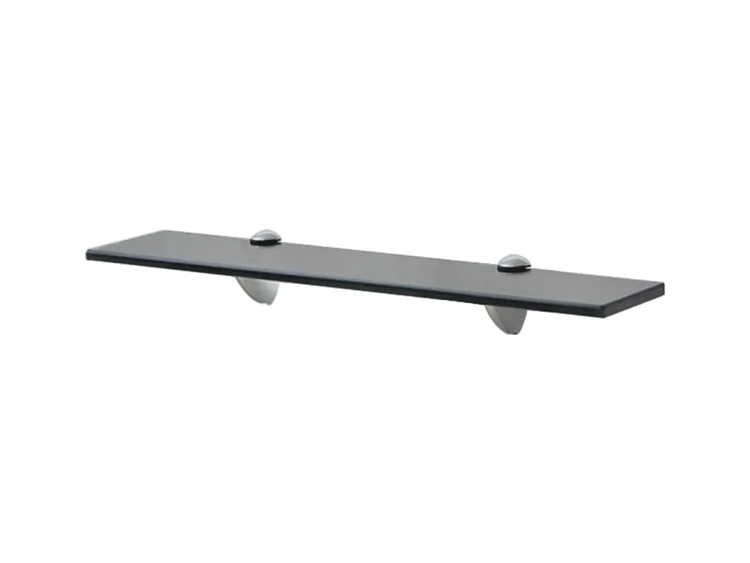 Prateleira| Prateleiras flutuantes 2 pcs vidro 50x10 cm 8 mm PT215137 Preto