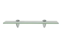 Prateleira* Prateleiras flutuantes 2 pcs vidro 40x10 cm 8 mm PT936999 Transparente