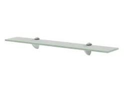 Prateleira* Prateleiras flutuantes 2 pcs vidro 60x20 cm 8 mm PT807456 Transparente