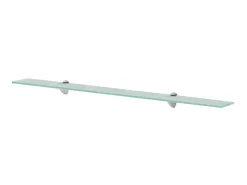 Clearance Prateleiras flutuantes 2 pcs vidro 100x10 cm 8 mm PT262104 Transparente