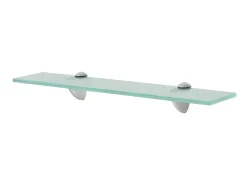 Prateleira* Prateleiras flutuantes 2 pcs vidro 50x20 cm 8 mm PT836797 Transparente
