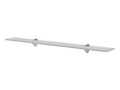 Clearance Prateleiras flutuantes 2 pcs vidro 80x10 cm 8 mm PT327860 Transparente