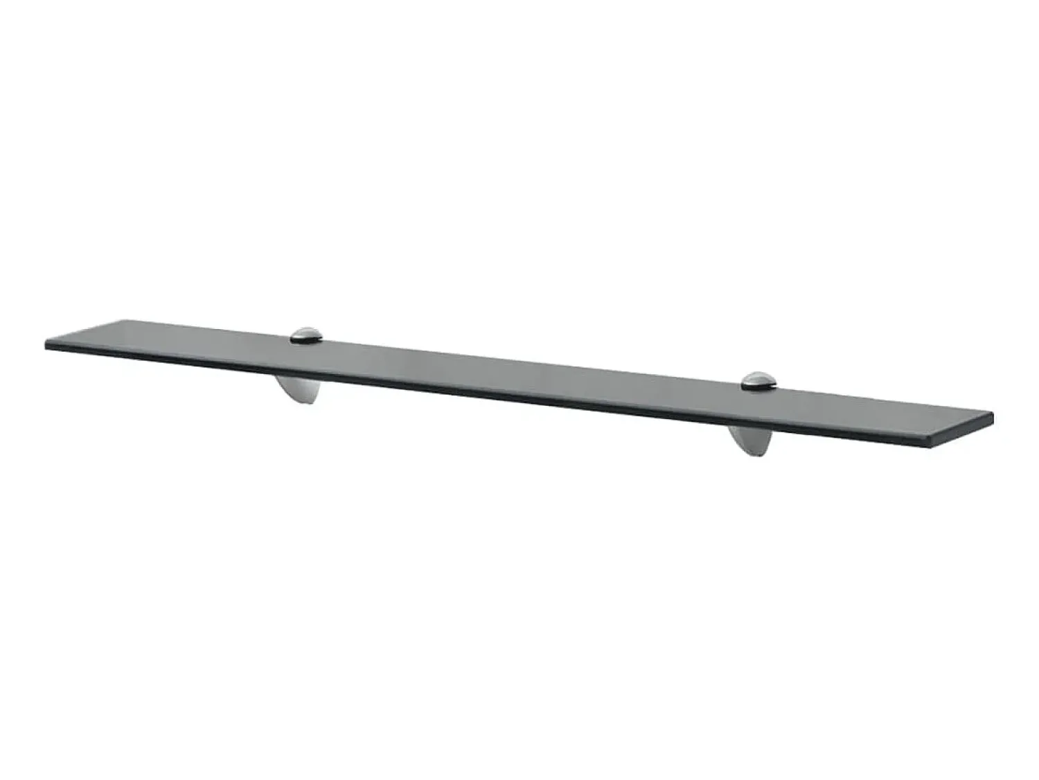 Prateleira* Prateleiras flutuantes 2 pcs vidro 80x10 cm 8 mm PT467018 Preto