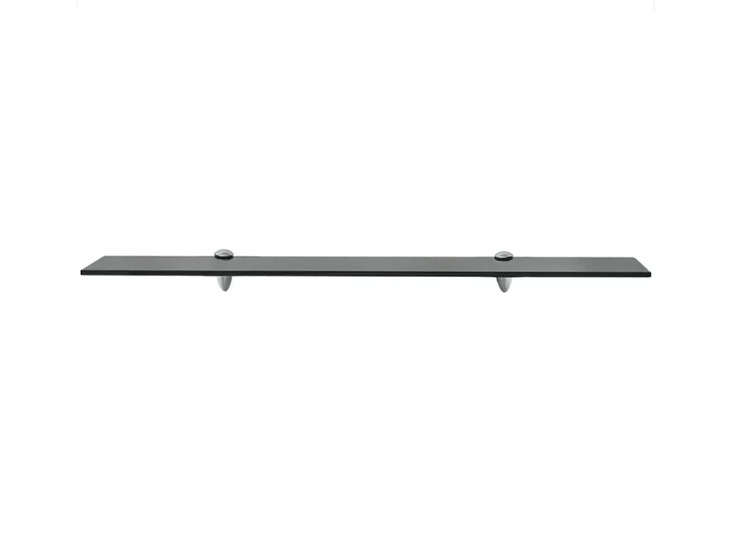 Prateleira* Prateleiras flutuantes 2 pcs vidro 80x10 cm 8 mm PT467018 Preto