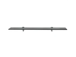 Prateleira| Prateleiras flutuantes 2 pcs vidro 70x10 cm 8 mm PT419184 Preto
